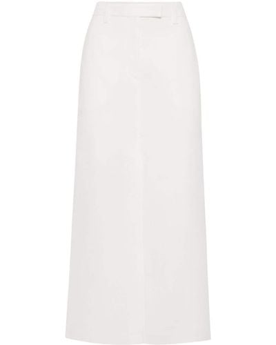 Brunello Cucinelli High-Waisted Maxi Skirt - White