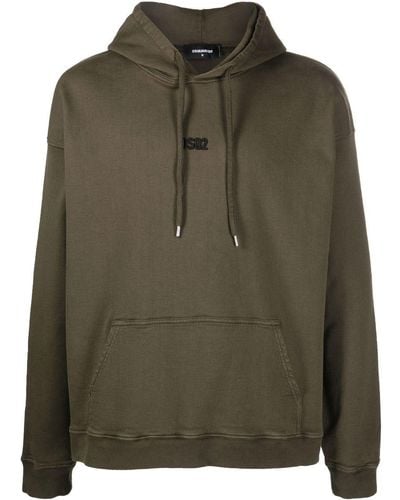 DSquared² Green Cotton Blend Hoodie