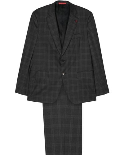 Isaia Single-breasted Suit - Black