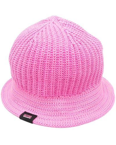 Gcds Ribbed-knit Hat - Pink