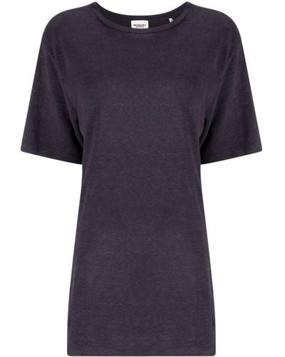 Isabel Marant Zewel T-Shirt aus Leinen - Blau