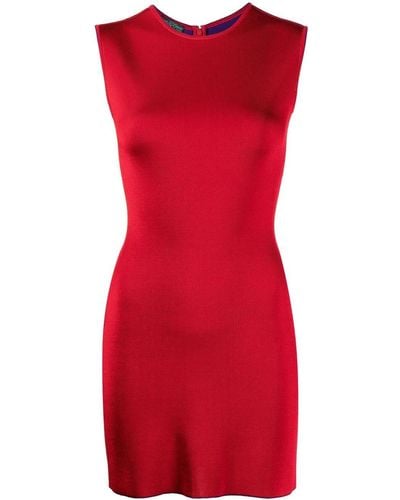 Hervé L. Leroux Mouwloze Mini-jurk - Rood