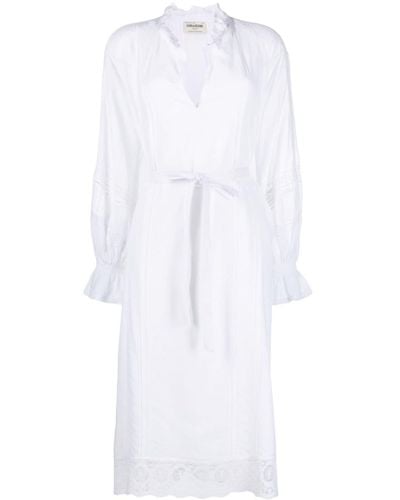 Zadig & Voltaire Rada Lace-trimmed Midi Dress - White