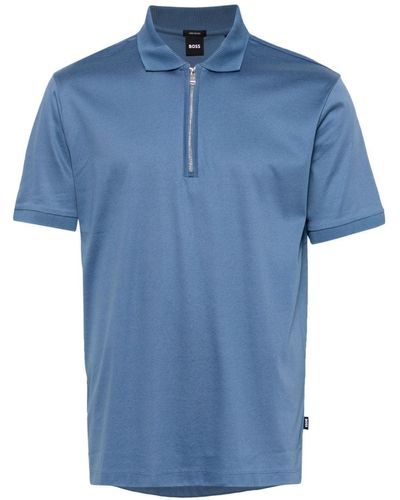 BOSS Cotton Polo Shirt - Blue