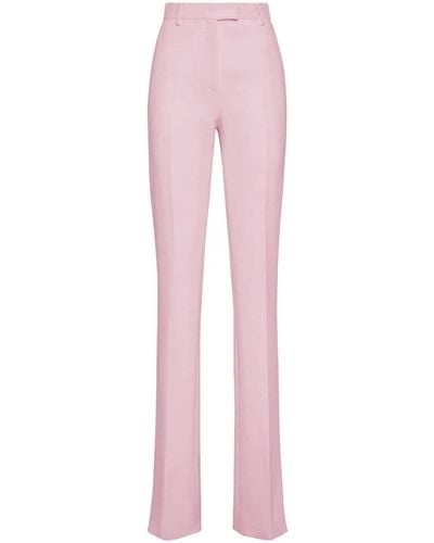 Ferragamo Pantaloni sartoriali a vita alta - Rosa