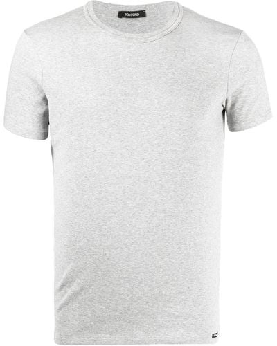 Tom Ford T-shirt Met Logopatch - Wit