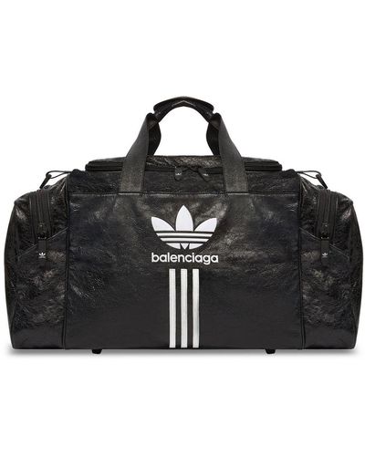 Balenciaga X Adidas Trefoil-logo Gym Bag - Black