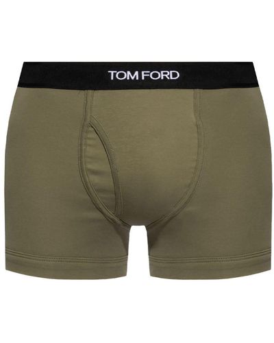 Tom Ford Bóxeres con cinturilla del logo - Verde