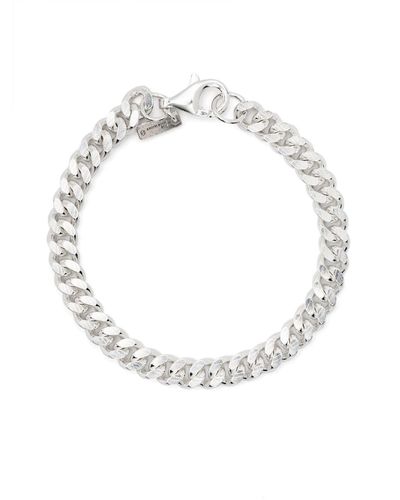 Hatton Labs Sterling Silver Cuban-link Chain Bracelet - White