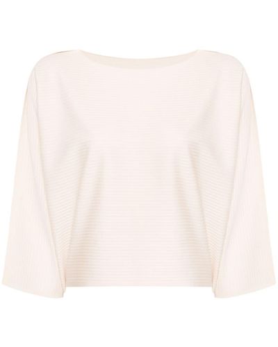 Pleats Please Issey Miyake A-Poc pleated blouse - Natur