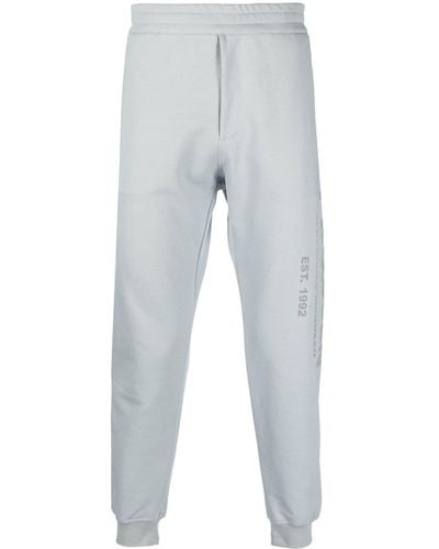 Alexander McQueen Logo-print Cotton Track Pants - Grey