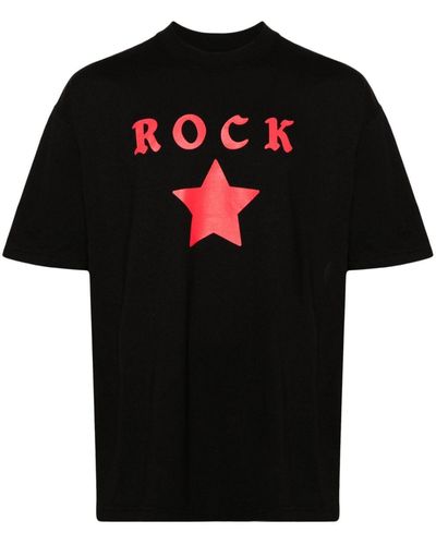 Pleasures Rockstar T-Shirt aus Baumwolle - Schwarz