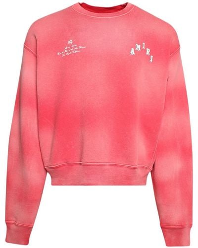 Amiri Vintage Collegiate Cotton Sweatshirt - Pink