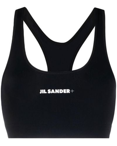 Jil Sander Sujetador deportivo con logo estampado - Negro