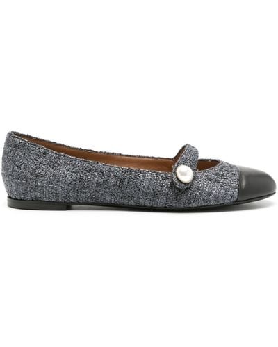 Roberto Festa Divy Bouclé Ballerina Shoes - Grey