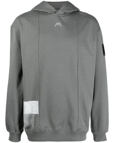 A_COLD_WALL* Brutalist Paneled Cotton Hoodie - Gray