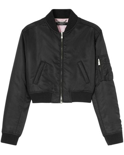 Versace クロップド パデッドジャケット - ブラック