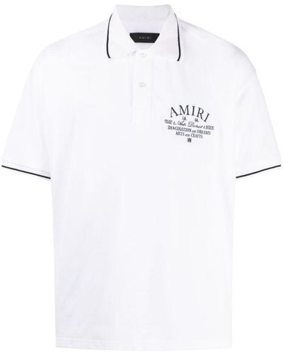 Amiri Arts District Piqué Polo Shirt - White