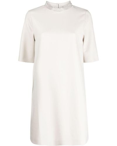 Fabiana Filippi Kleid mit Rüschen - Weiß