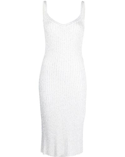 Missoni Sequinned Ribbed Midi Dress - White