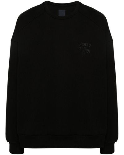 Juun.J Embroidered-logo Sweatshirt - Black