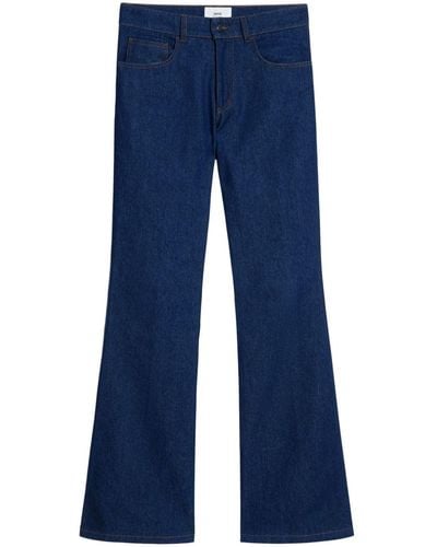 Ami Paris Mid-rise Bootcut Jeans - Blue