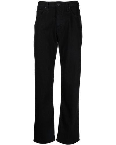 Emporio Armani Straight-leg Denim Jeans - Black