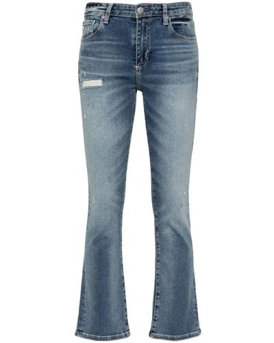 AG Jeans Jodi Cropped-Jeans mit hohem Bund - Blau