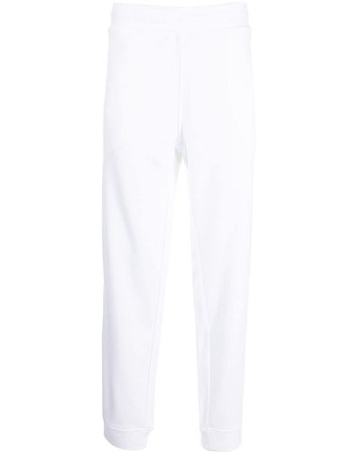Emporio Armani Pantalon de jogging ample à taille haute - Blanc