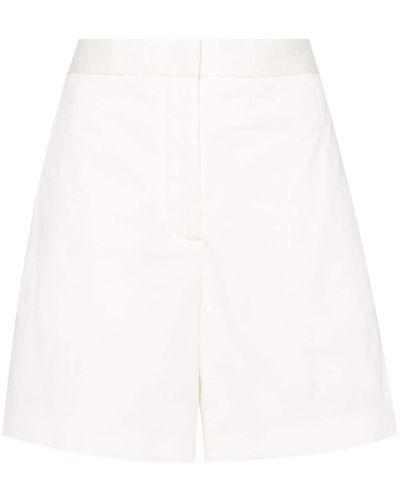 Fabiana Filippi Twill-Shorts mit hohem Bund - Weiß