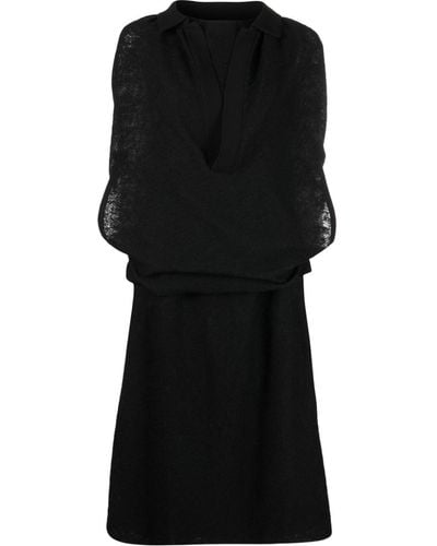 Maison Margiela Mid-length Knitted Dress - Black