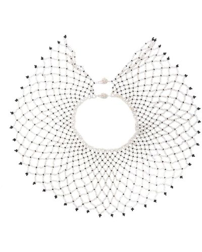Forte Forte Halskette mit Perlen - Weiß