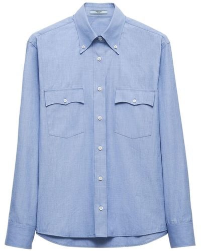 Prada Long-sleeve cotton shirt - Blau