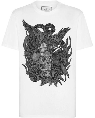 Philipp Plein Ss Tattoo Round Neck T-shirt - Grey