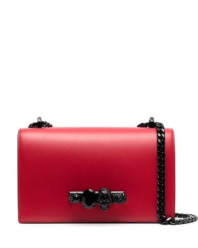 Alexander McQueen Knuckle Duster Shoulder Bag - Red