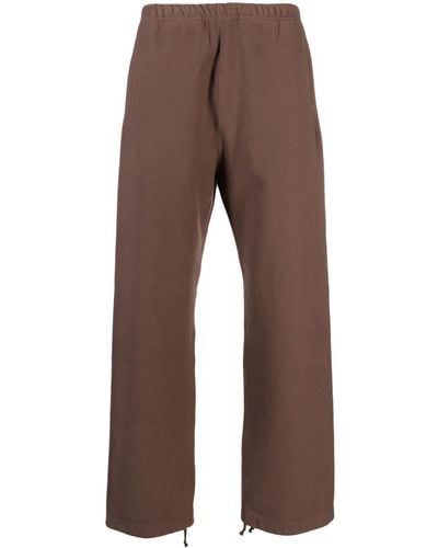 AURALEE Super Milled Drawstring-ankle Track Trousers - Brown