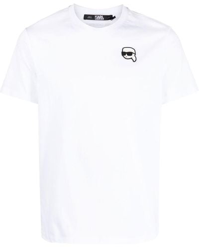 Karl Lagerfeld Ikonik Appliqué-detail T-shirt - White