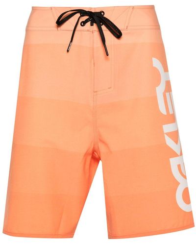 Oakley Retro Mark 19" Logo-print Swim Shorts - Orange