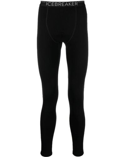 Icebreaker Merinofinetm Logo-waistband leggings - Black