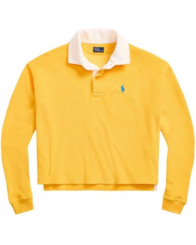 Polo Ralph Lauren Polo Pony-embroidered Top - Yellow
