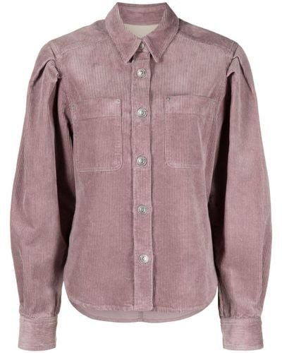 Isabel Marant Camisa de pana con manga farol - Rosa