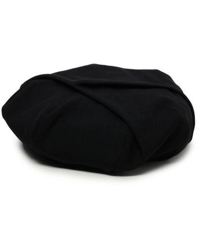 Y's Yohji Yamamoto ドレープ ベレー帽 - ブラック