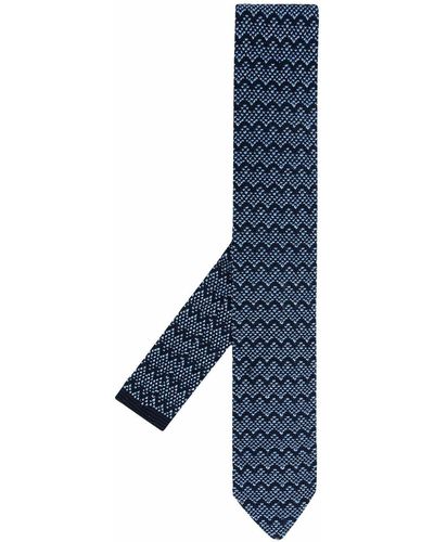 Missoni Cravate à chevrons - Bleu