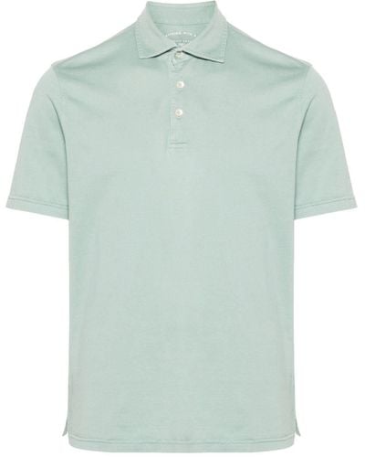 Fedeli Cutaway-collar Polo Shirt - Green