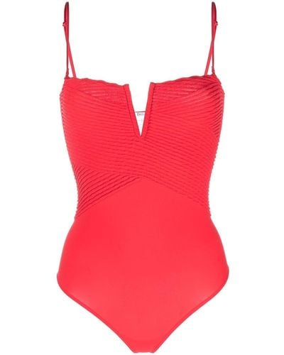Wolford Ribbed Spaghetti-strap Top - Red