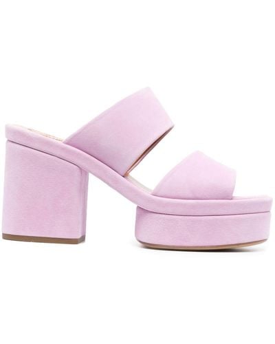 Chloé Odina 95mm Suede Sandals - Pink