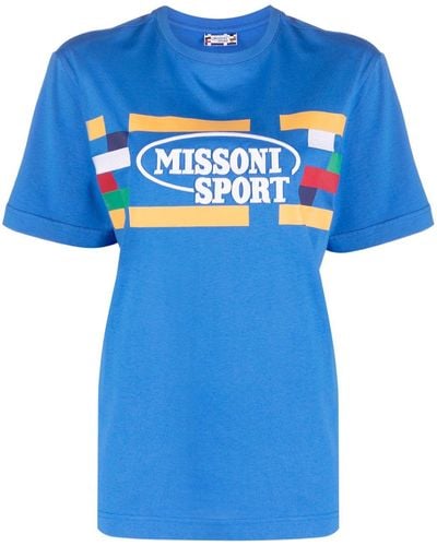 Missoni ロゴ Tシャツ - ブルー