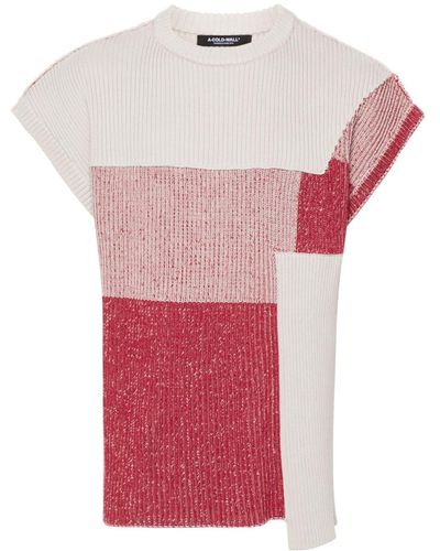 A_COLD_WALL* Panelled Knitted Jumper - Pink