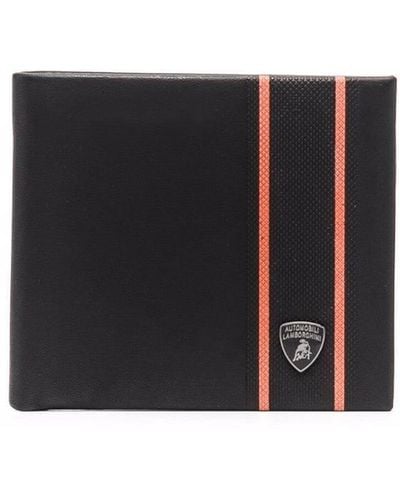 Automobili Lamborghini フラップ財布 - ブラック