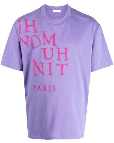 ih nom uh nit Logo-print Cotton T-shirt - Purple
